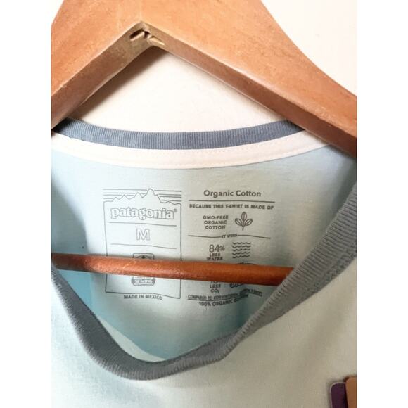 NWT Patagonia Organic Cotton T-Shirt Women’s Sz Medium Blue - Picture 4 of 6